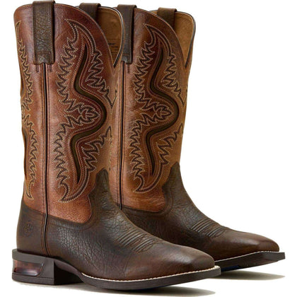 ARIAT MEN BOOT CAPTIVATE DARK BROWN/ PEANUT BUTTER WIDE SQUARE TOE 10064044