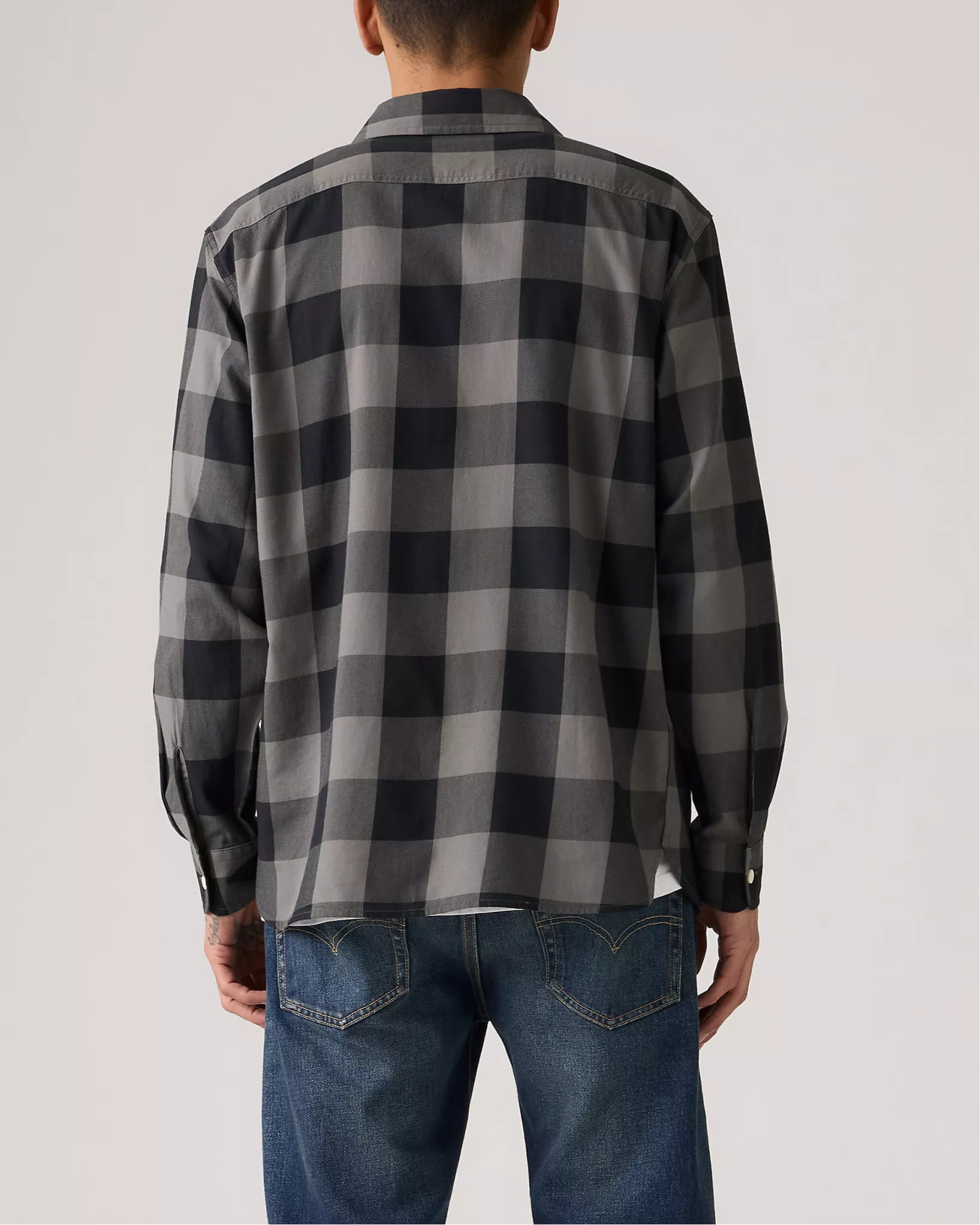 LEVI'S MENS BLACK AND GREY SHIRT LONG SLEEVE 195870351