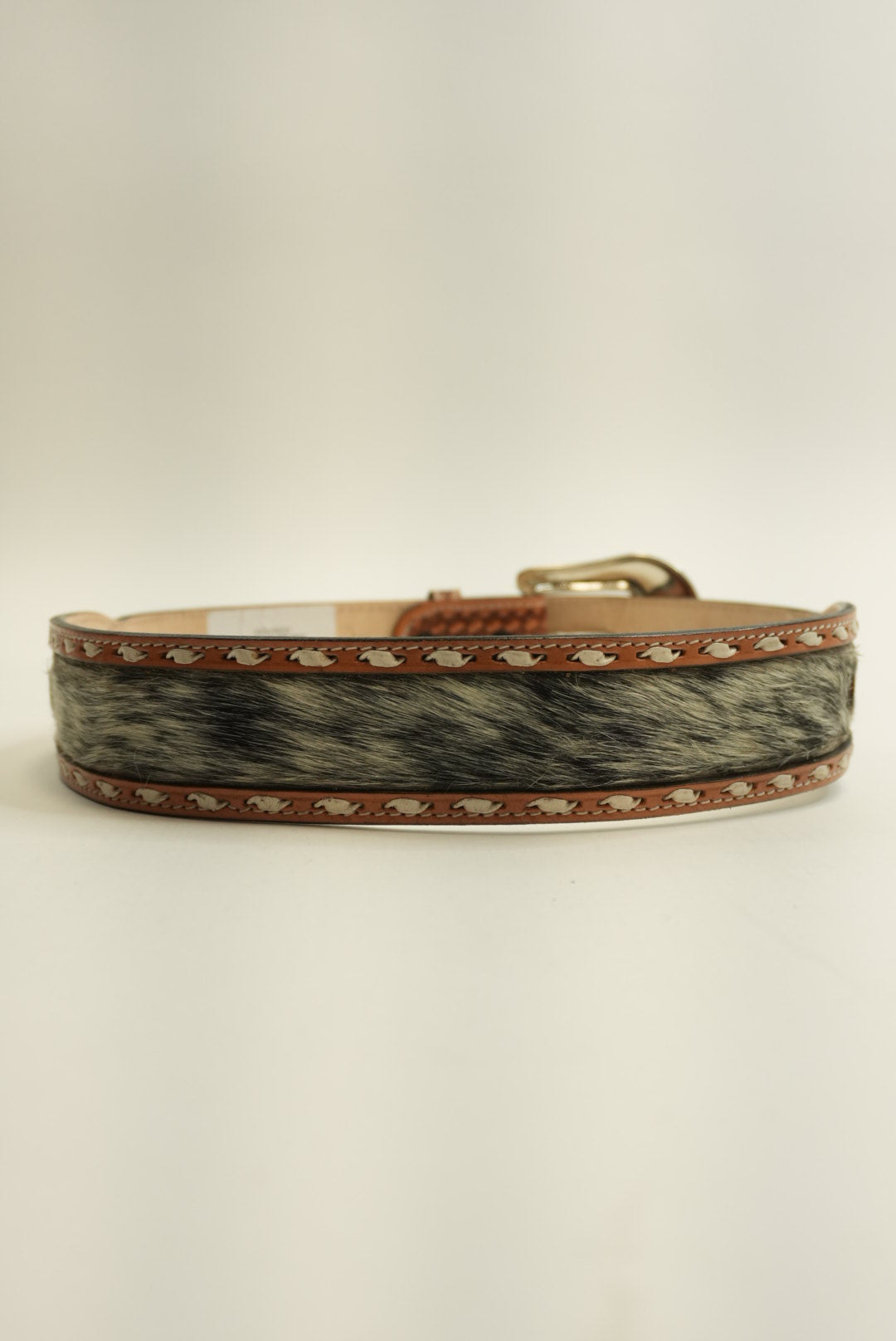 LA HERRADURA COWHIDE BLACK/WHITE 2 IN BELT ONLY