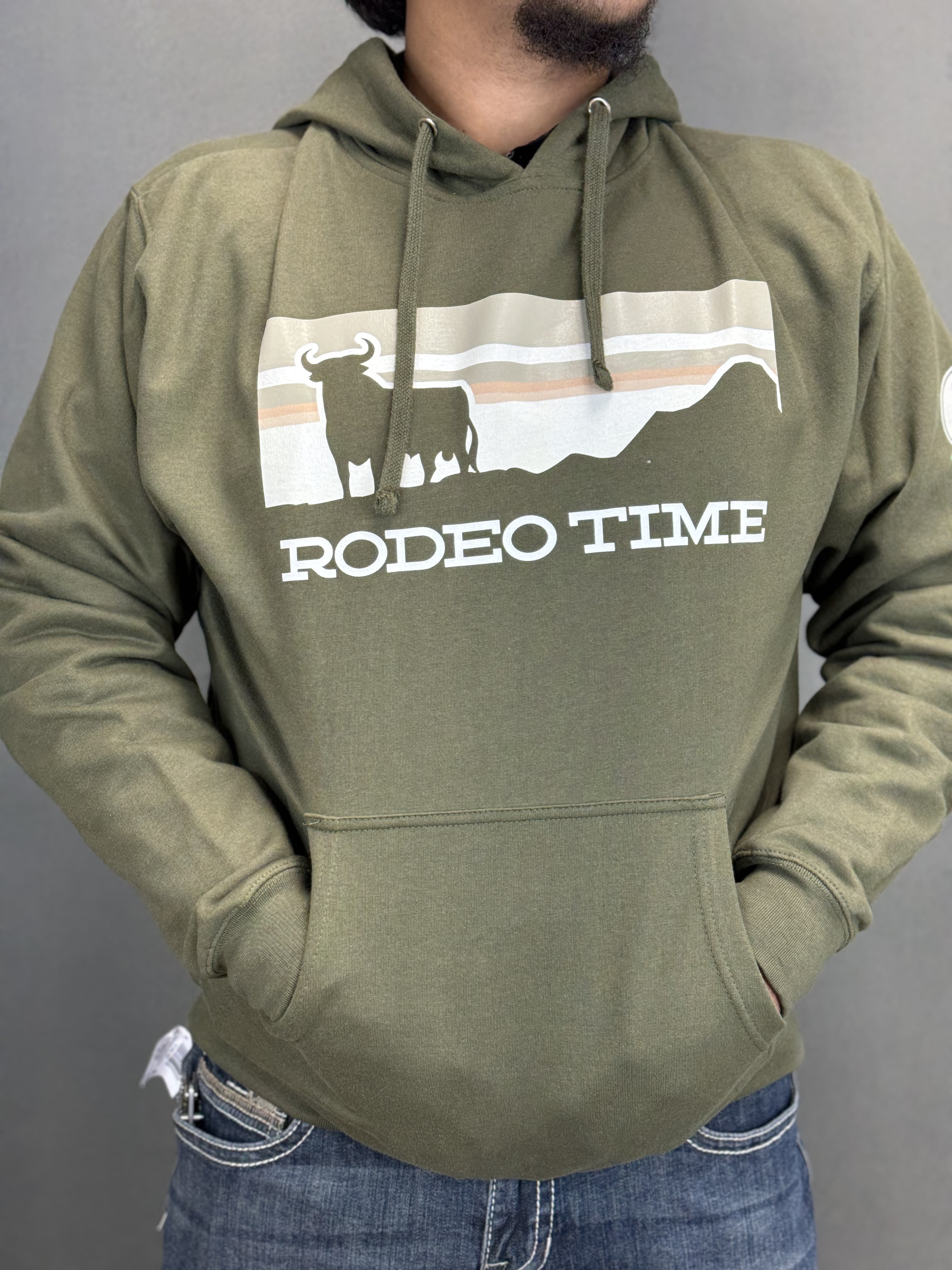 DALEBRISLY SWEATERSHIRT PRINTED RODEO TIME GREEN