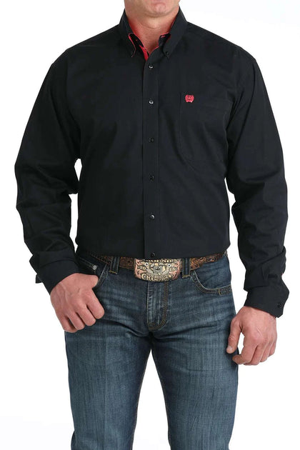 CAMISA CINCH PARA HOMBRE NEGRA MTW1106042