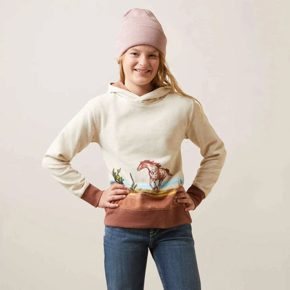 Ariat Southwest Wild Horse Swtshrt Oatmeal Heather 10046460