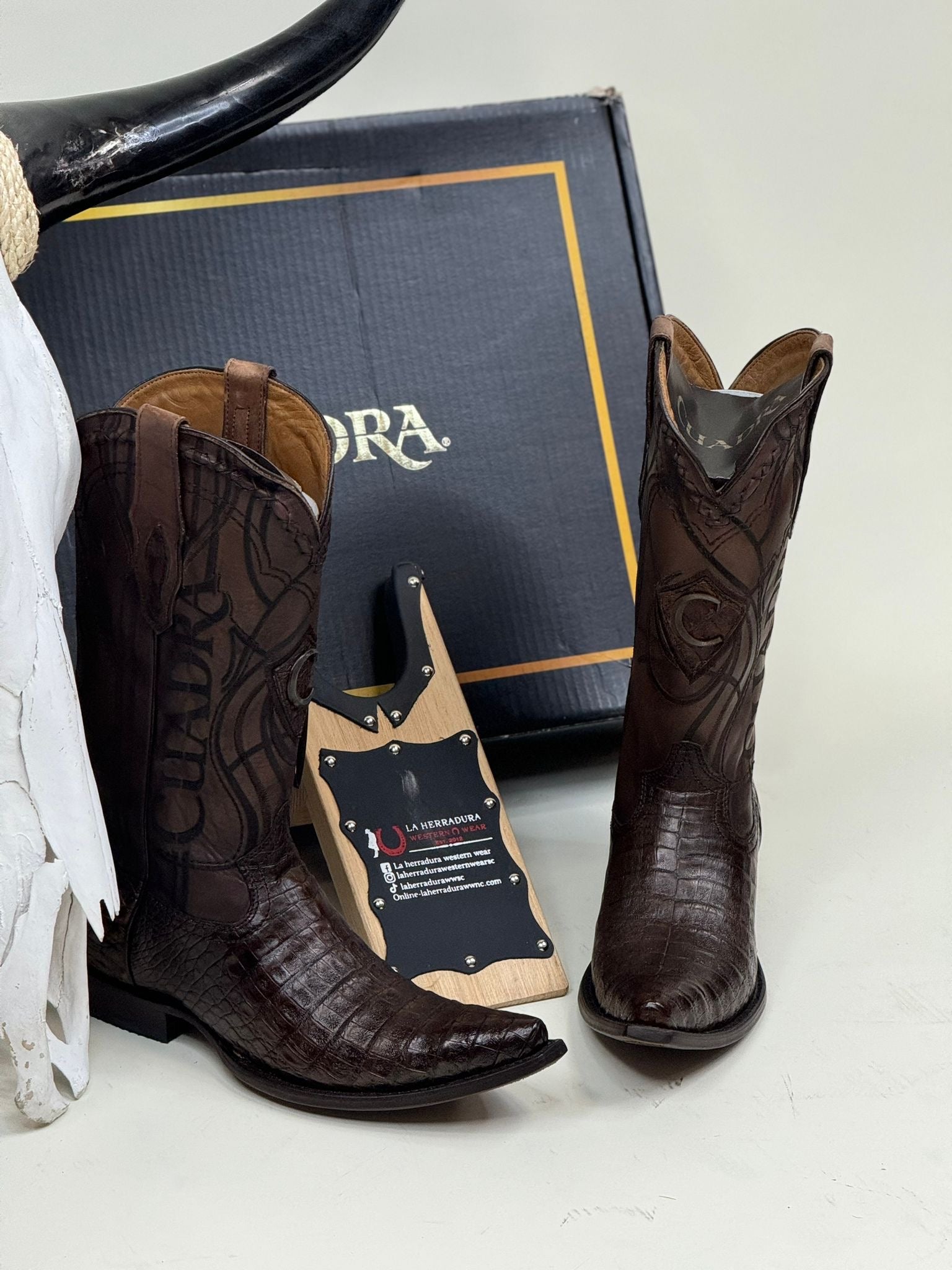 CUADRA BOOT FUSCUS LOMO BELLY ATLANTIC STRAW POINT TOE CU843