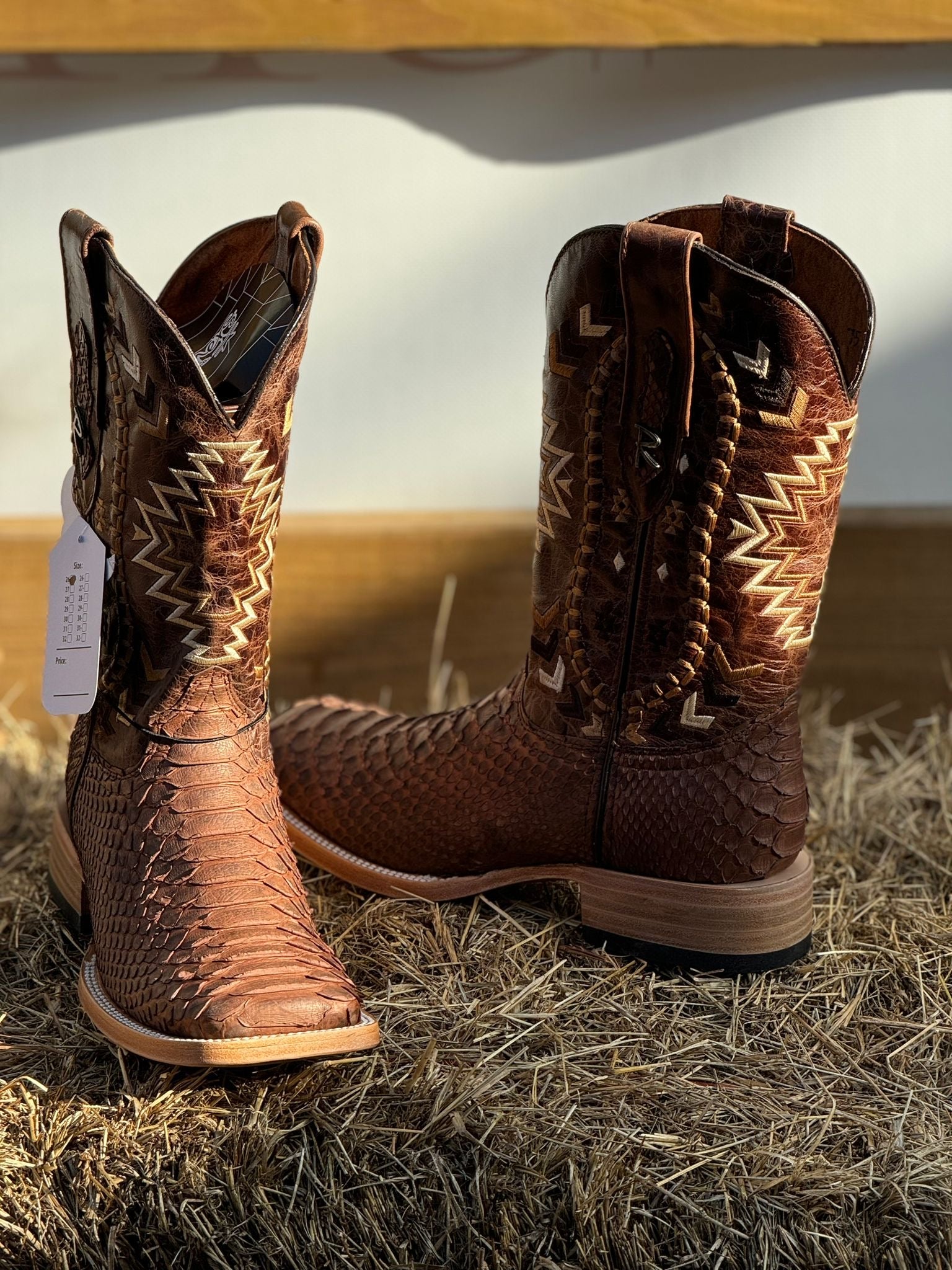 RANCHERS PYTHON BROWN CAPPUCCINO COBRE CHEROKEE BOOT