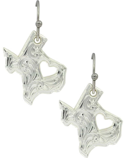 PENDIENTES MONTANA SILVERSMITH MI CORAZÓN PERTENECE A TX ER2370TX