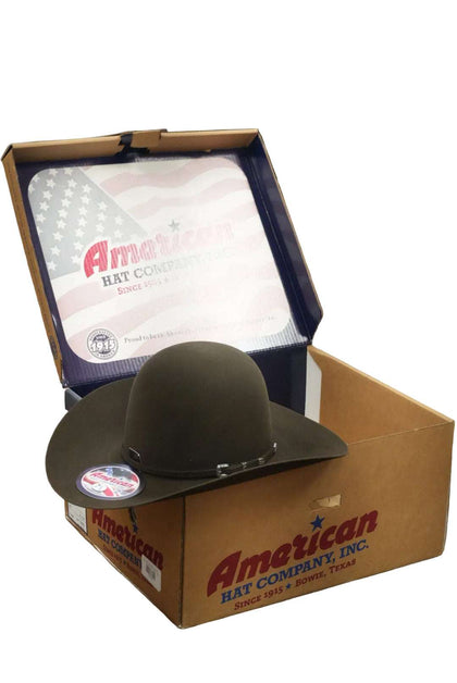 American Hat 10x Evergreen Cowboy Hat Open Crown