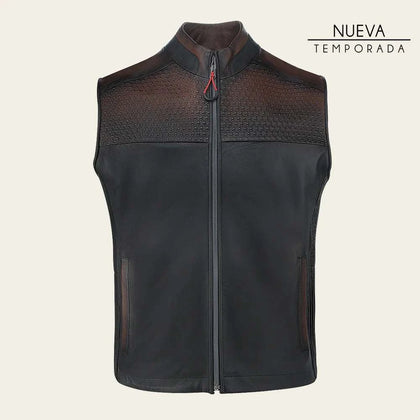 CHALECO CUADRA MEN BROWN ZIPPER VEST - JC333