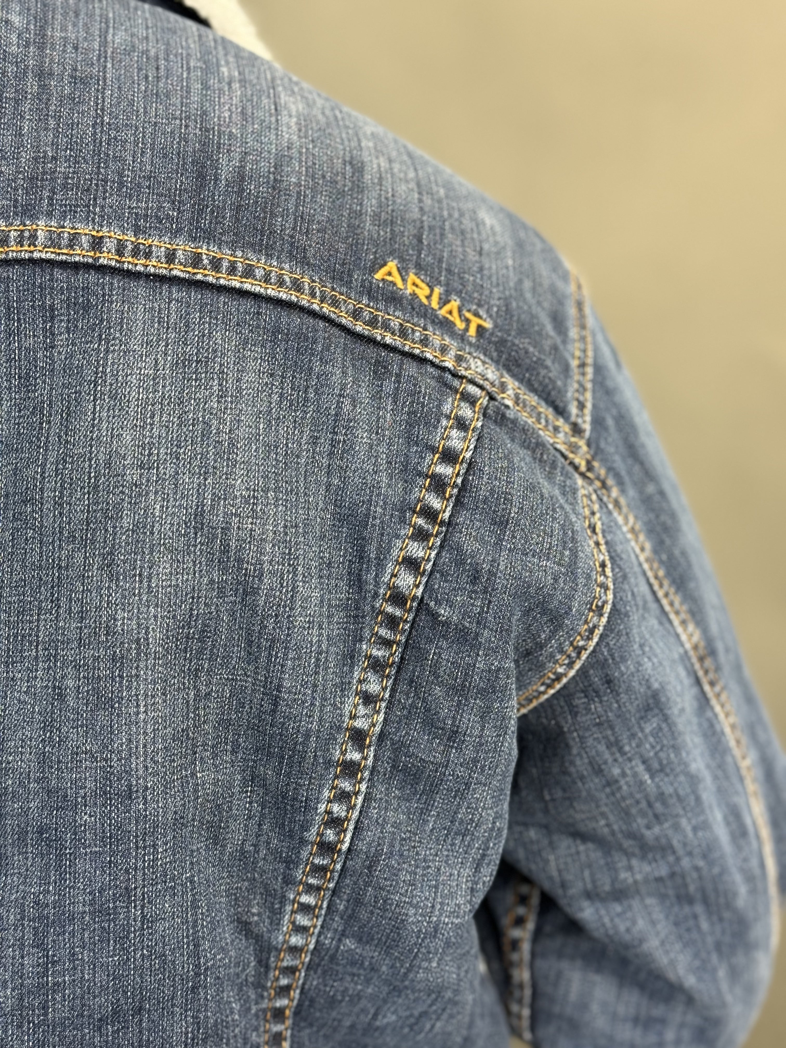 ARIAT JEAN JACKET SHERPA LINED BLUE ROCK