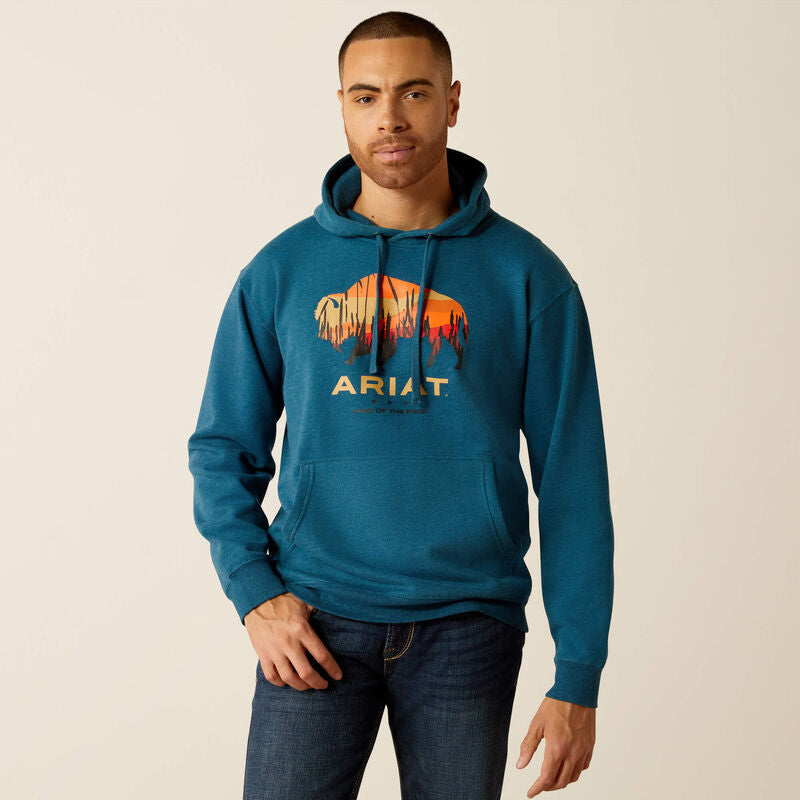 Ariat Bison Plains Hoodie Hydra Heather - 2459