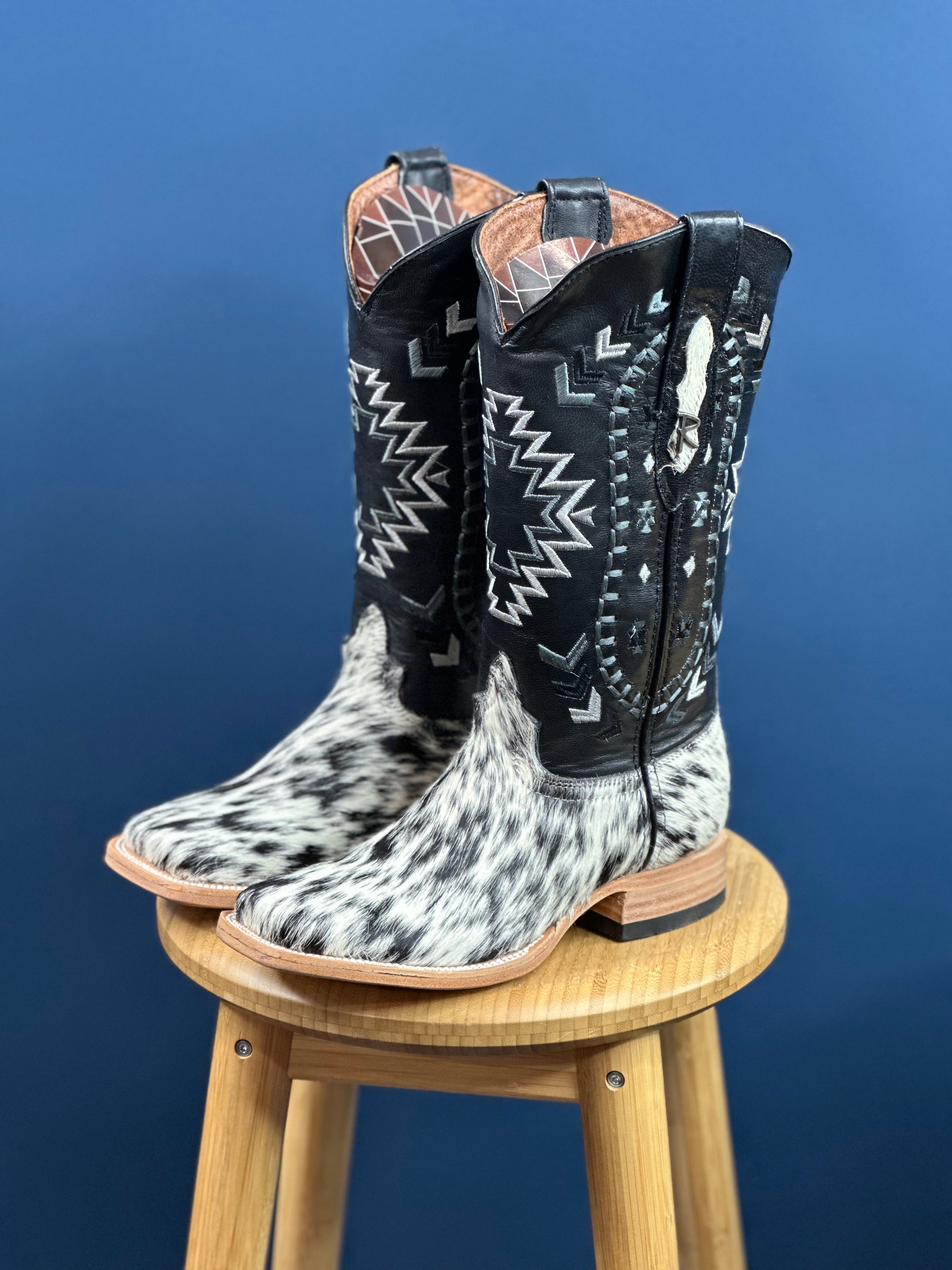 RANCHERS WOMEN PELO DE VACA RU NEGRO CHEROKEE BOOT (EACH PAIR IS UNIQUE)