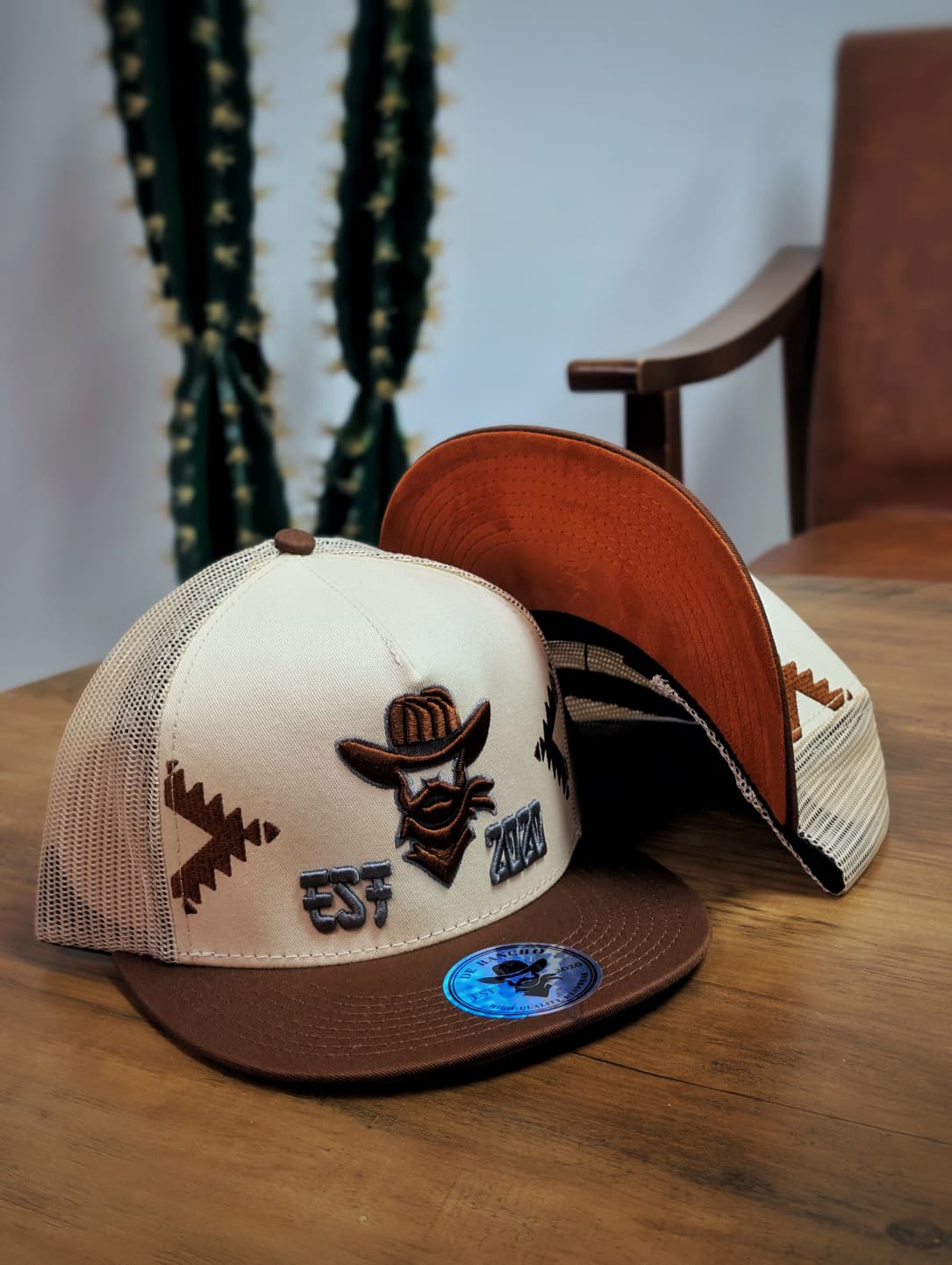 DE RANCHO HATS SNAPBACK VAQUERO BEIGE AND BROWN