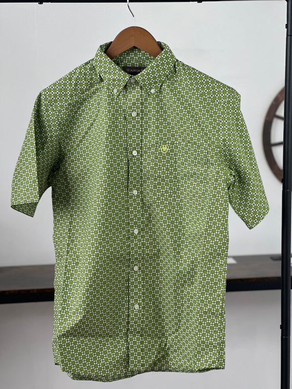 ARIAT TOBY GREEN CLASSIC FIT SHORT SLEEVE SHIRT