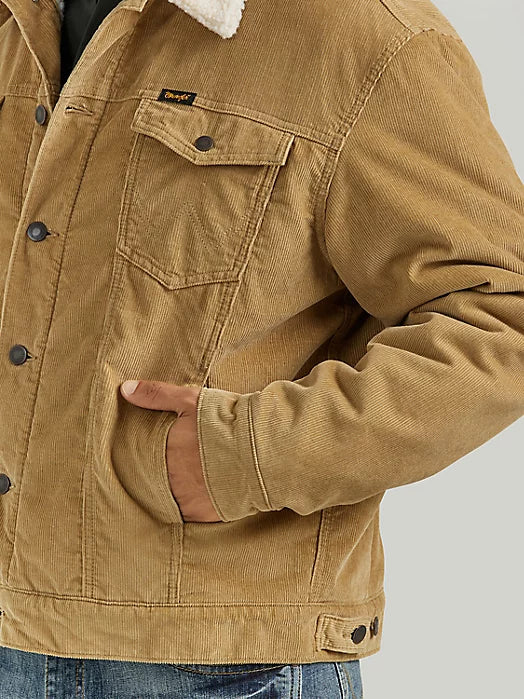 MEN'S WRANGLER® COWBOY SHERPA LINED CORDUROY JACKET