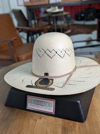 SOMBRERO DE PAJA HERRADURA 300X CORAZÓN CUADRADO CORONA ABIERTA