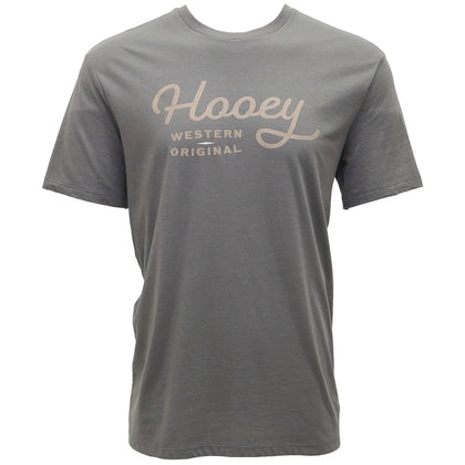 HOOEY WOMEN T-SHIRT STEEL GREY CREW NECK WITH GREY LOGO ACROSS CHEST- HT2631DKGY