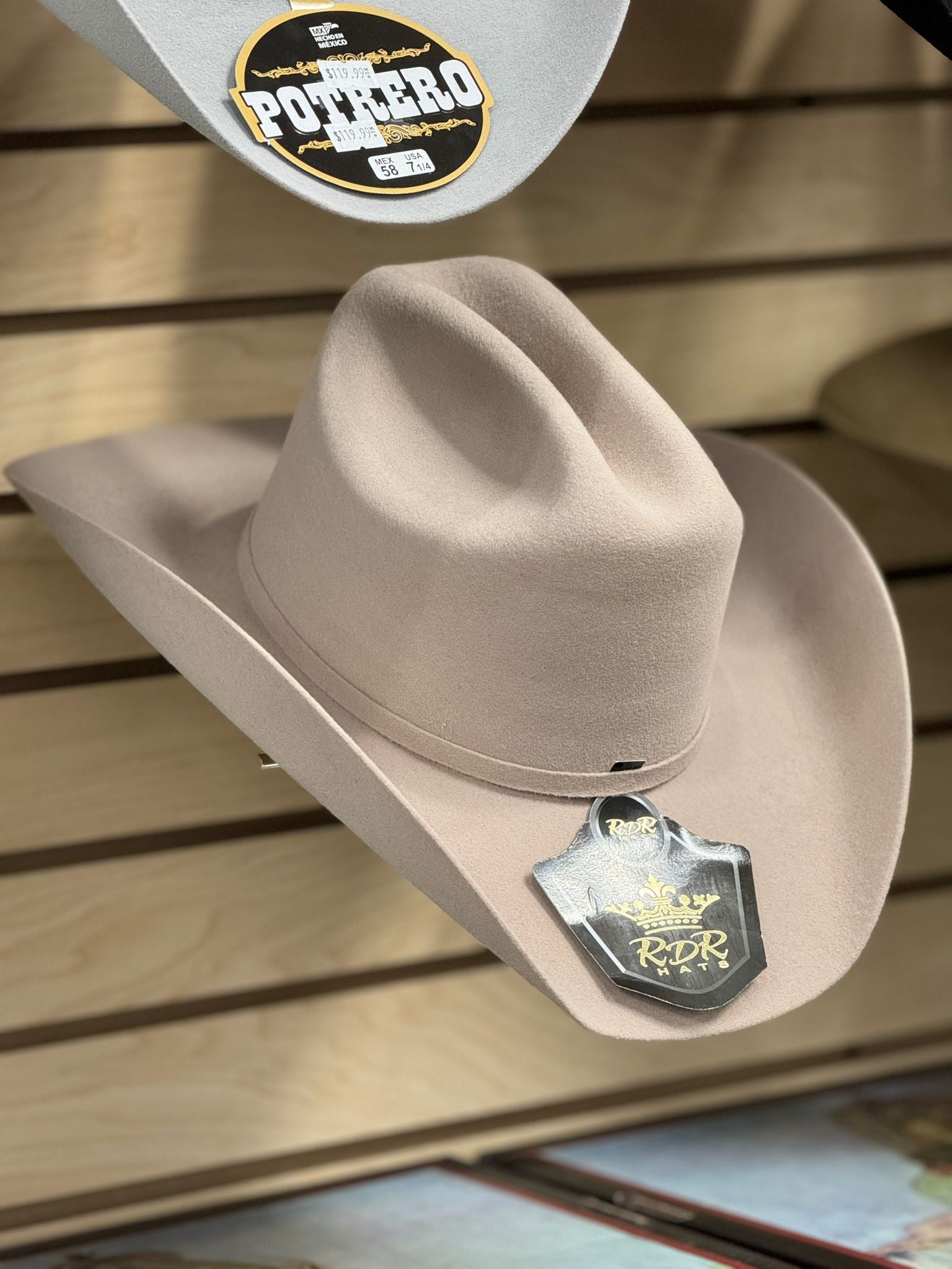 RDR SILVER BELLY FELT HAT 4X