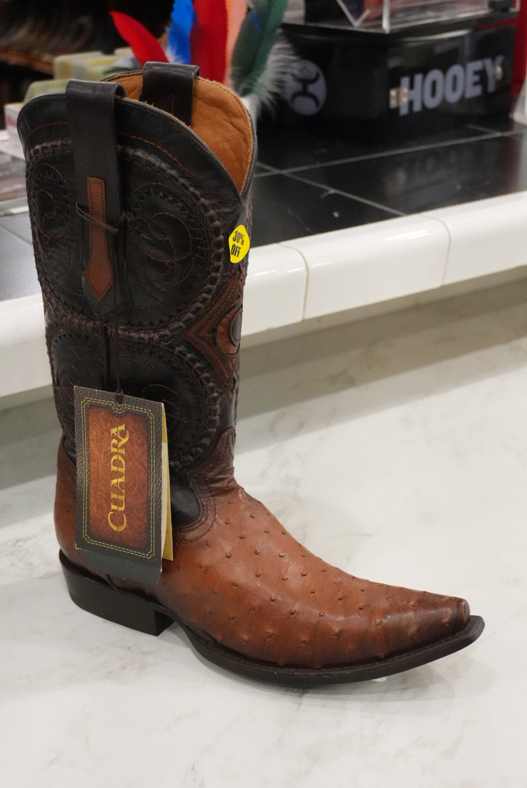CUADRA BOOT AVESTRUZ HONEY LASER SNIP TOE
