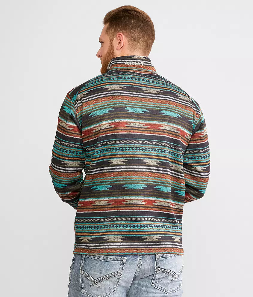 ARIAT MEN CALDWELL 1/4 ZIP PULLOVER BASCAY BAY SERAPE 10046668