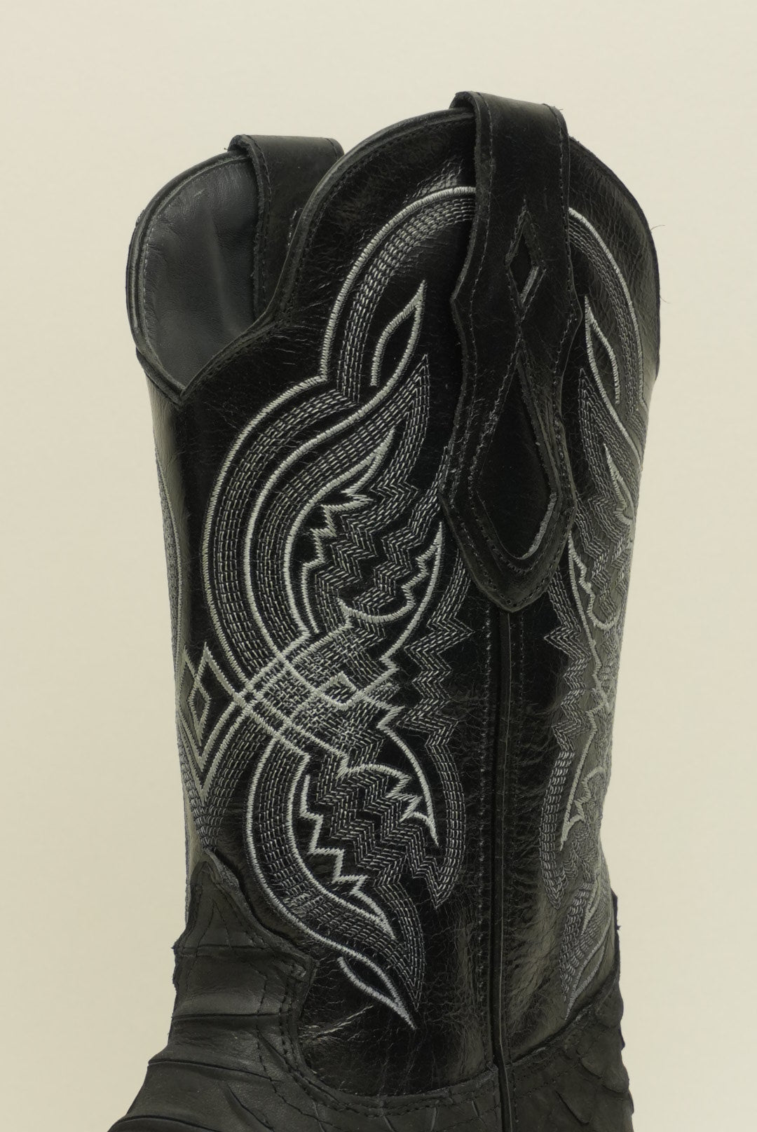 LA HERRADURA MENS DANIEL PITON JUMBO NOBUCK NEGRO BARZA SQUARE TOE BOOT