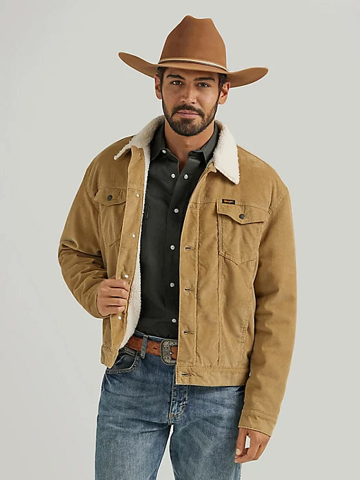 MEN'S WRANGLER® COWBOY SHERPA LINED CORDUROY JACKET