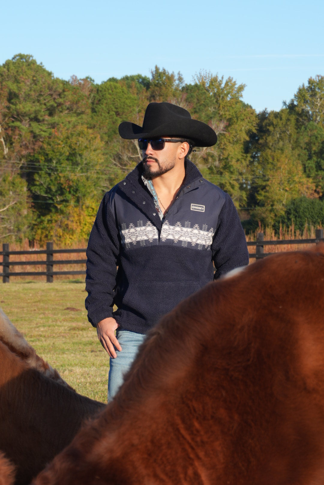 HOOEY MENS MARITIME NAVY BRECKEN SHERPA FLECE PULLOVER HFP029NV