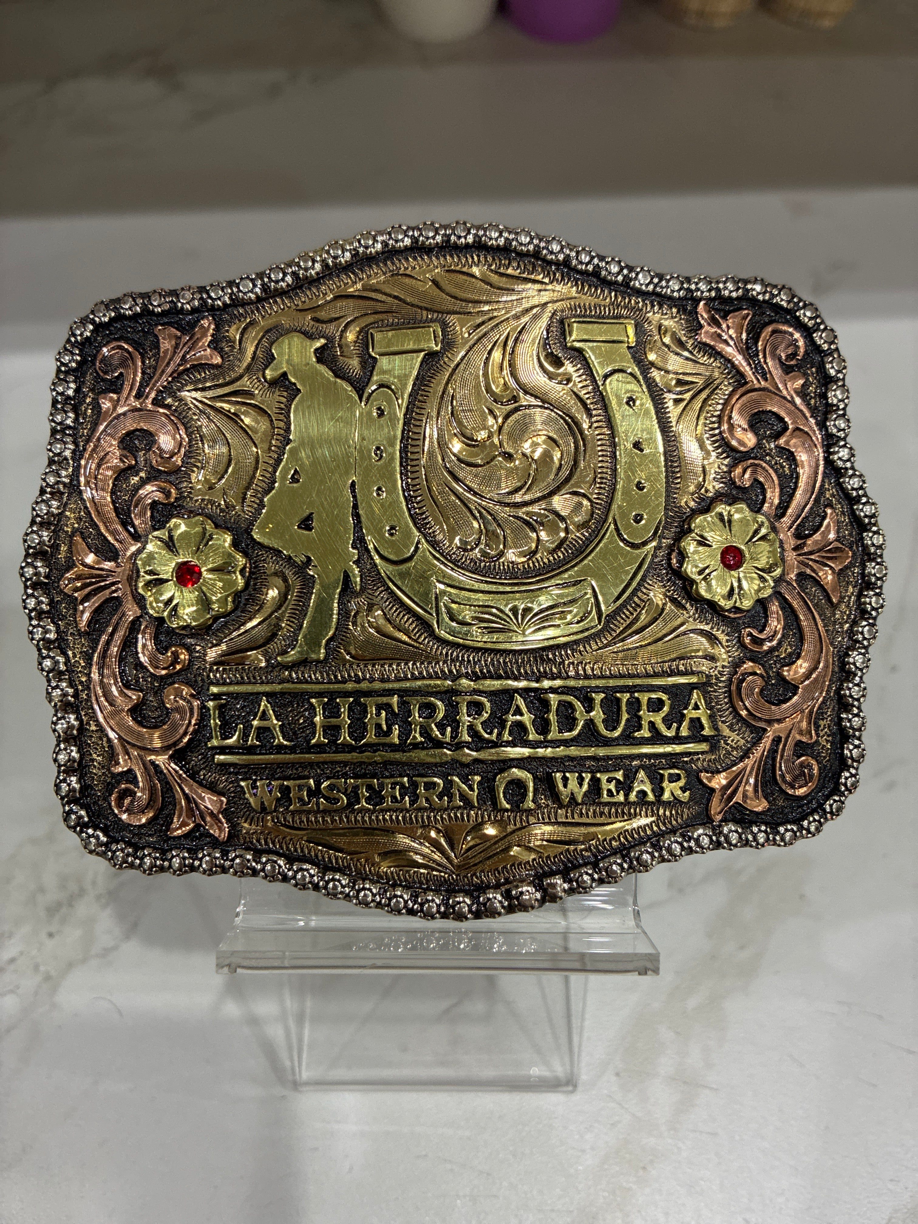 LA HERRADURA GOLD SQUARE BUCKLE