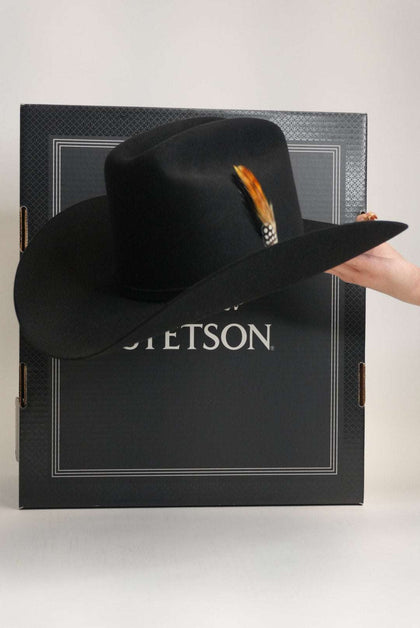 STETSON 10X SHASTA BLACK Copa Alta