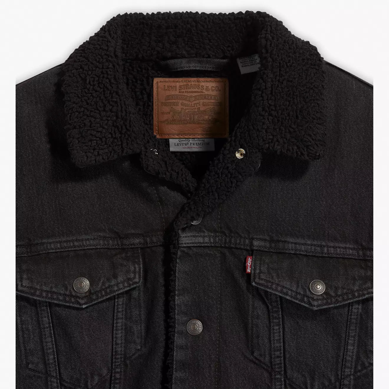 Levi´s Type III Sherpa Black Trucker Jacket