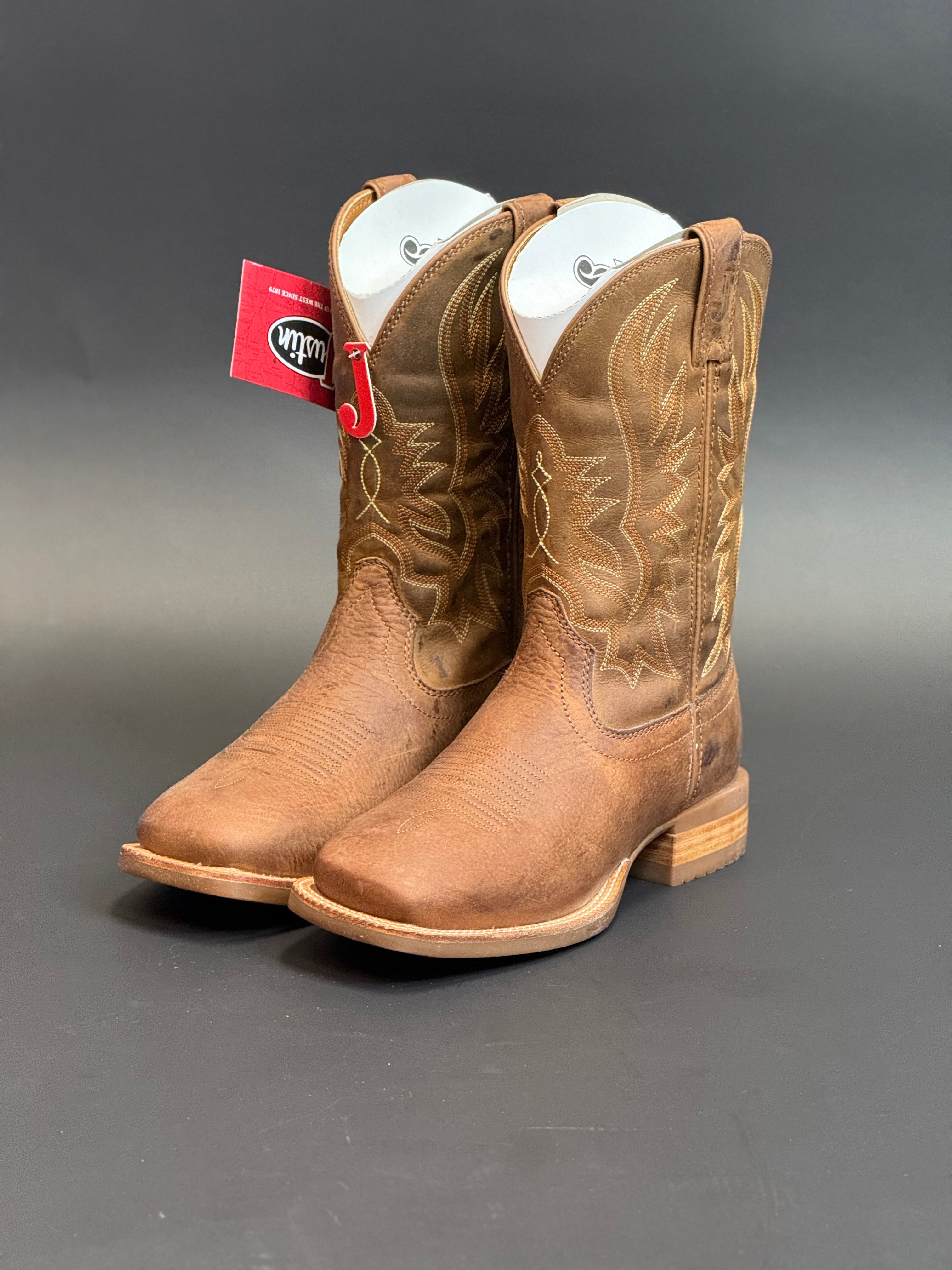 JUSTIN RUSTLE CHESTNUT BROWN COWHIDE #0L7331