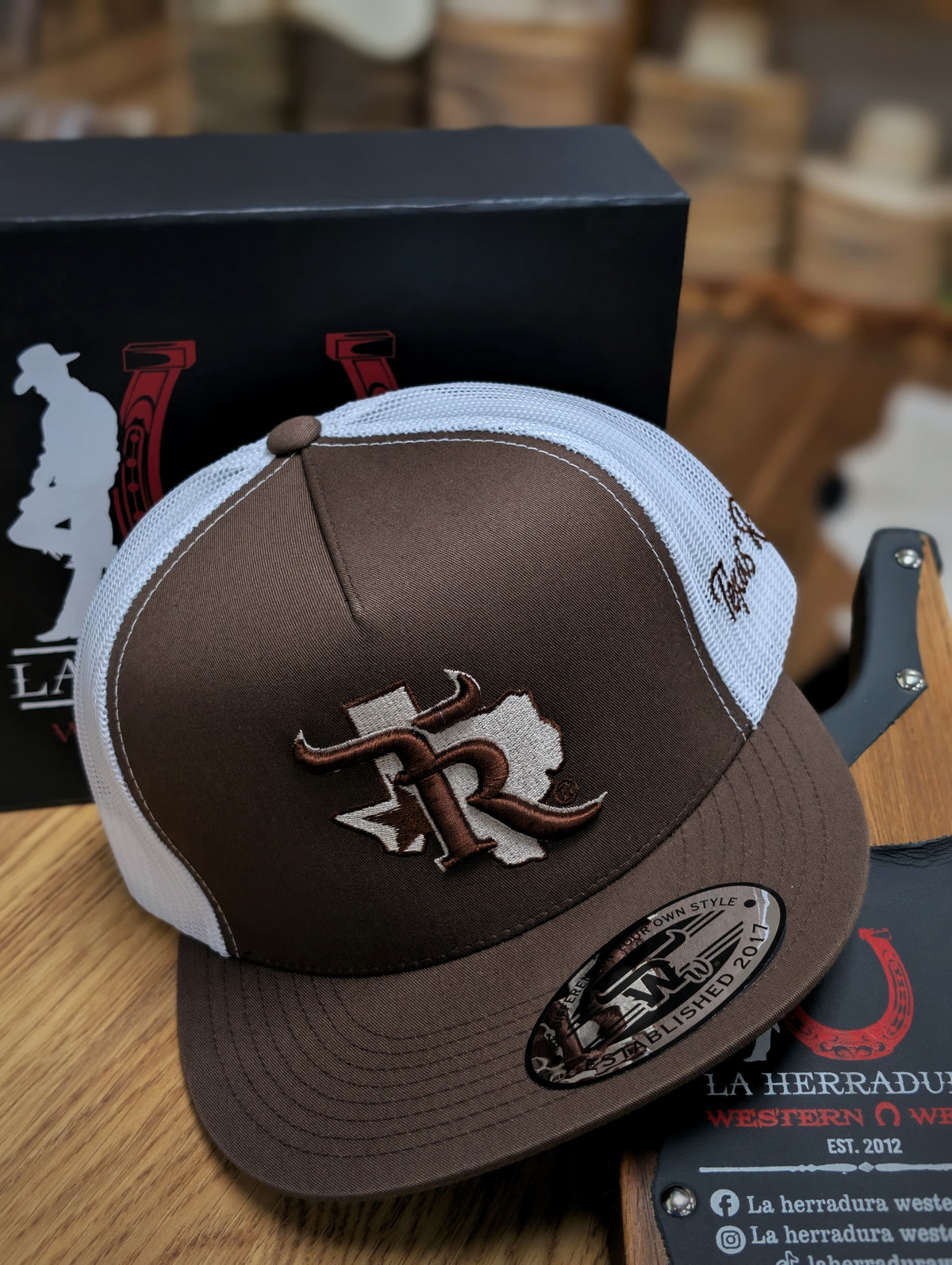 TEXAS RANCH CAP BROWN BROWN LOGO