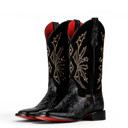LA HERRADURA WOMEN EMILY CINCELADO/ GAMUZA NEGRO SQ TOE