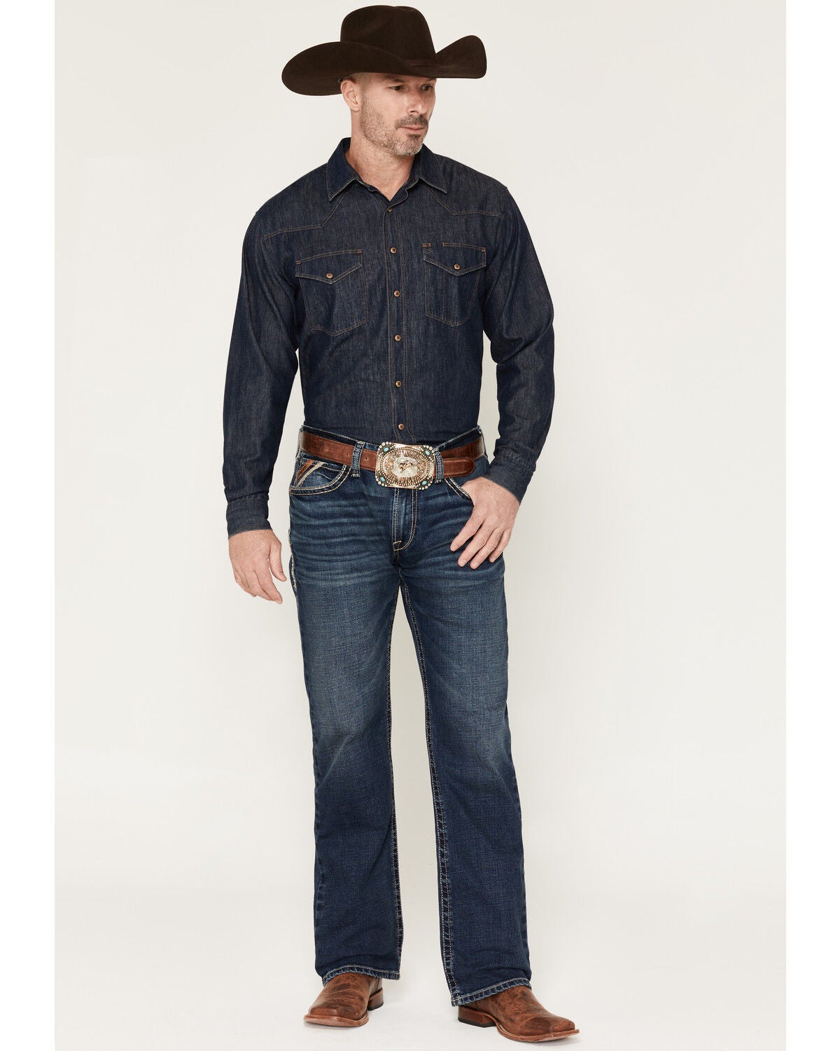 ARIAT MENS JEAN SILVERTON M4 RELAXED FIT BOOT CUT 100179054