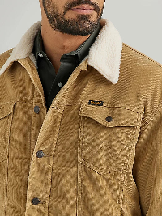 MEN'S WRANGLER® COWBOY SHERPA LINED CORDUROY JACKET