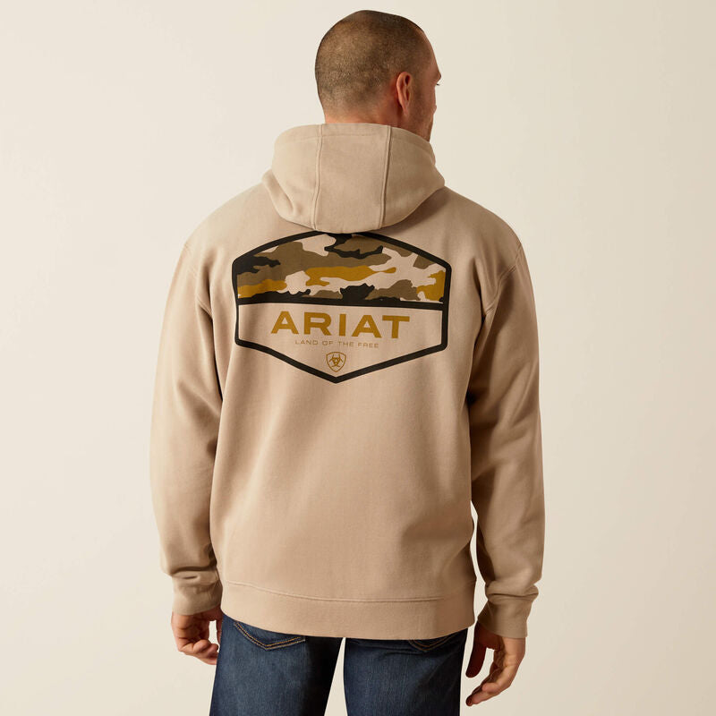 Ariat Camo Hex Hoodie Beige - 2460