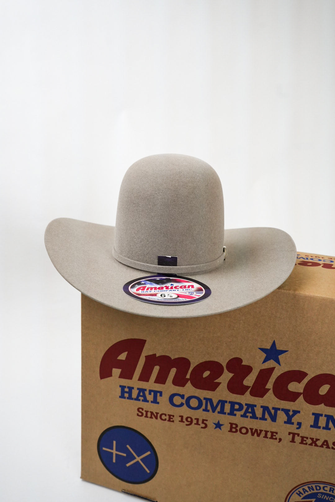 AMERICAN FELT HAT 40X OPEN CROWN NATURAL