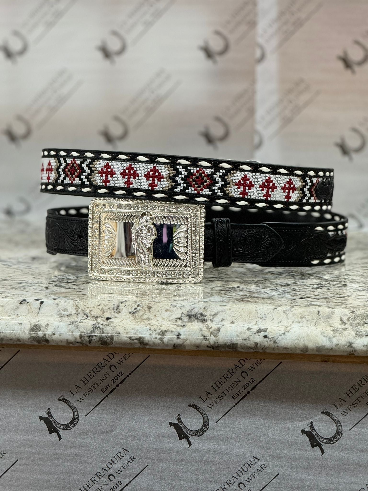 3D RED CROSS AZTEC BLACK BELT