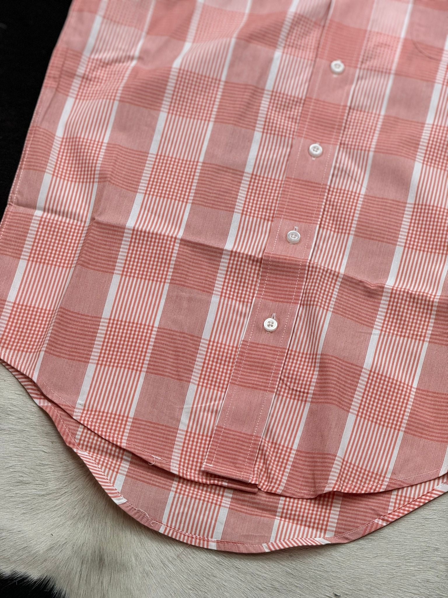 PANHANDLE CORAL PLAID 1PKT BUTTON UP SHORT SLEEVE