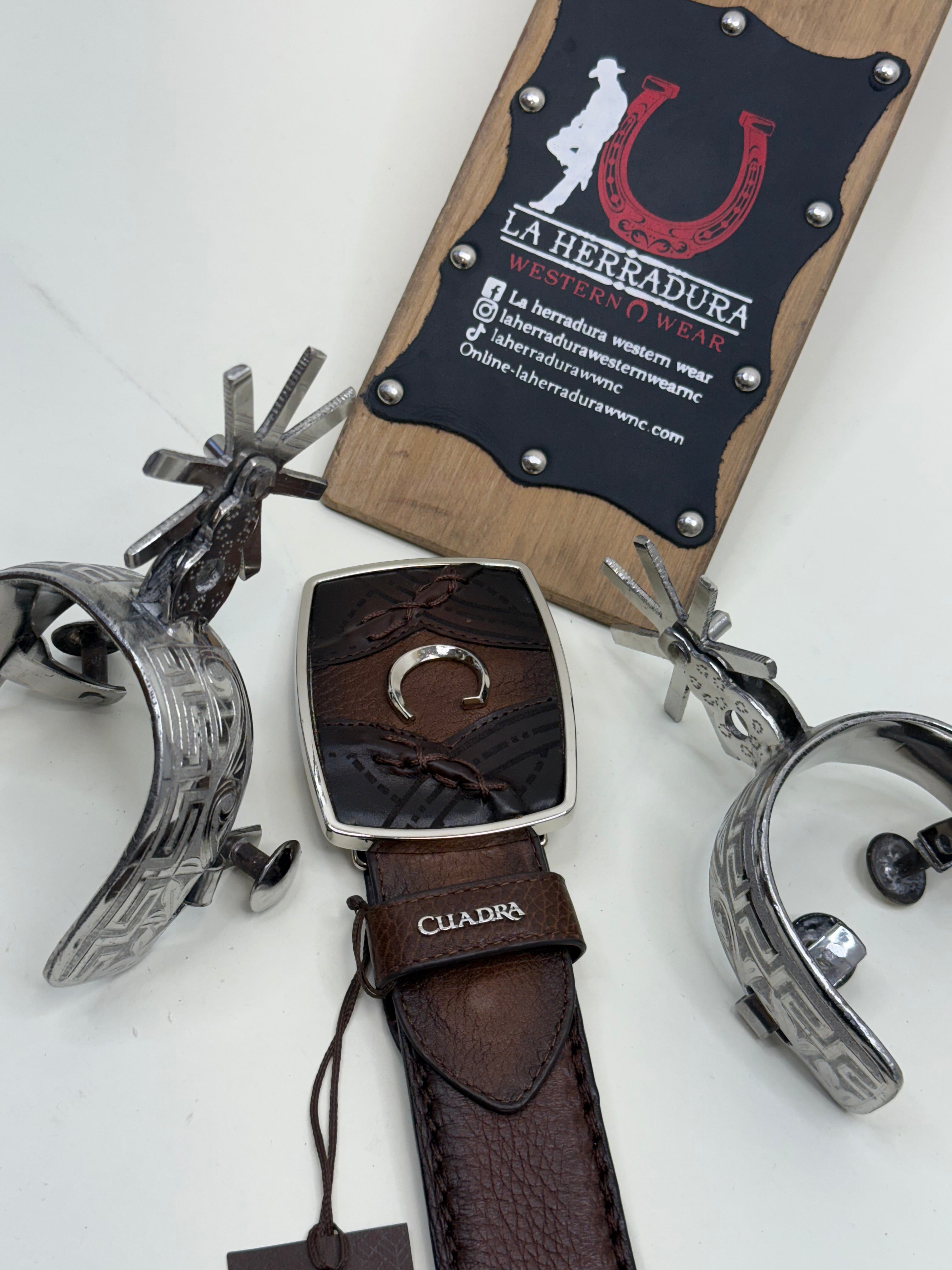 CUADRA ALMOND DEER LASER BELT