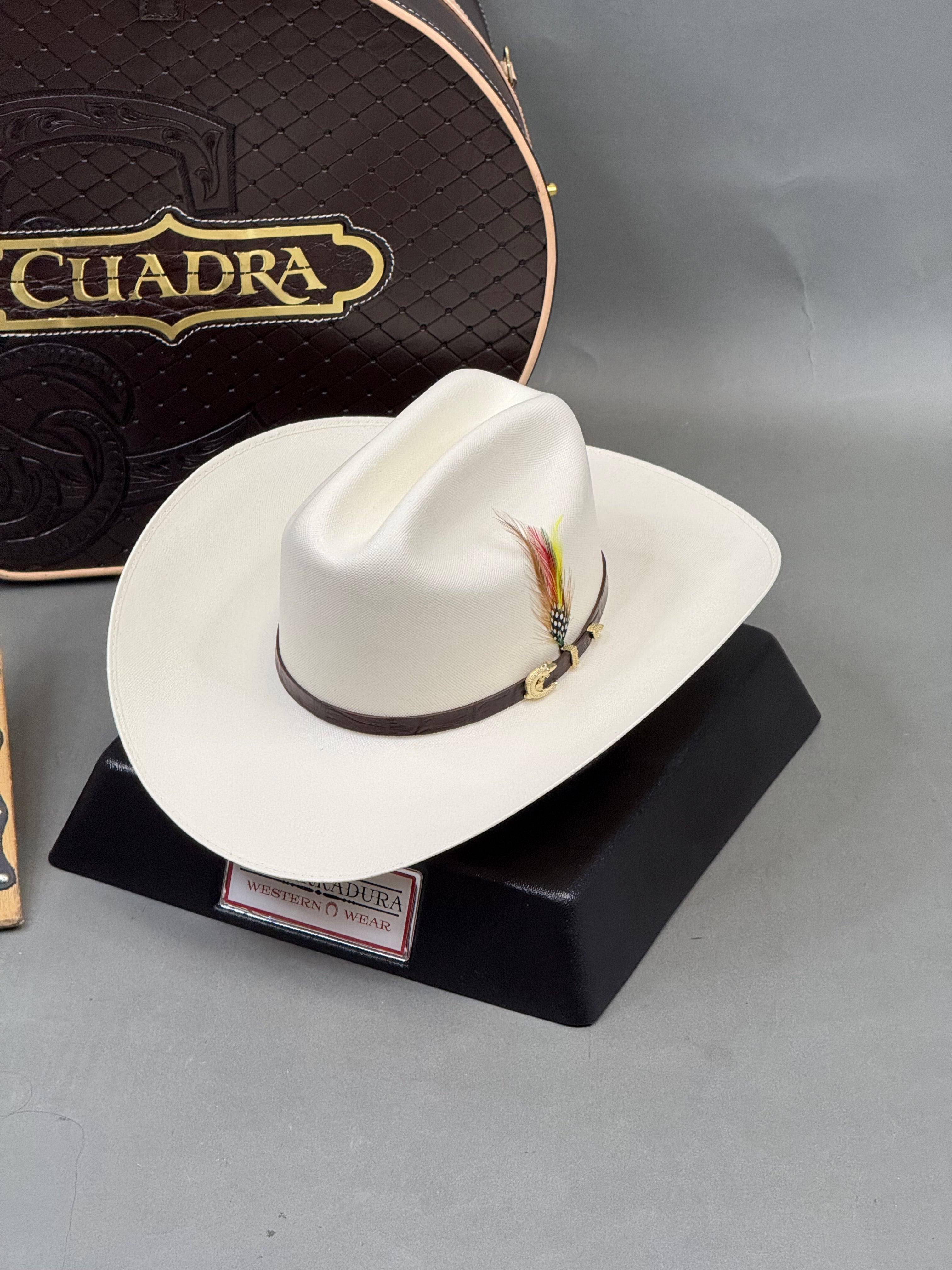 CUADRA 5000X KING IVORY ALLIGATOR STRAW HAT