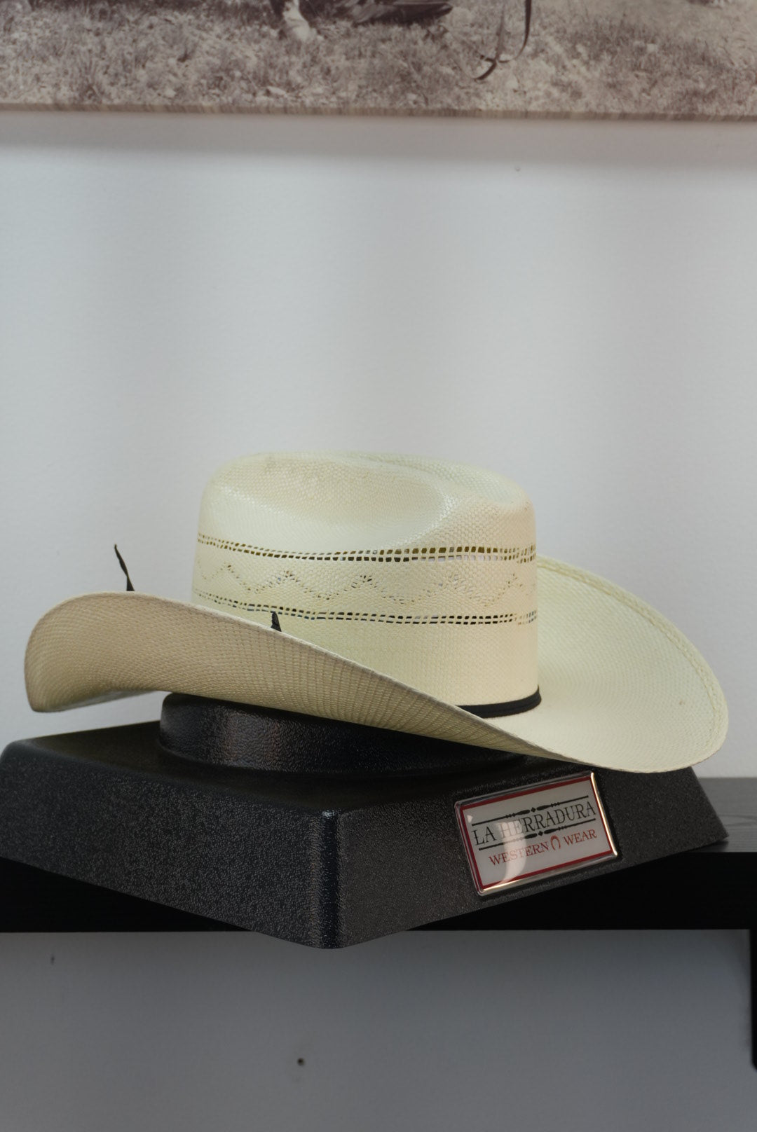 HERRADURA STRAW HAT MALBORO SHAPE 2 RANDAS ZIGZAG