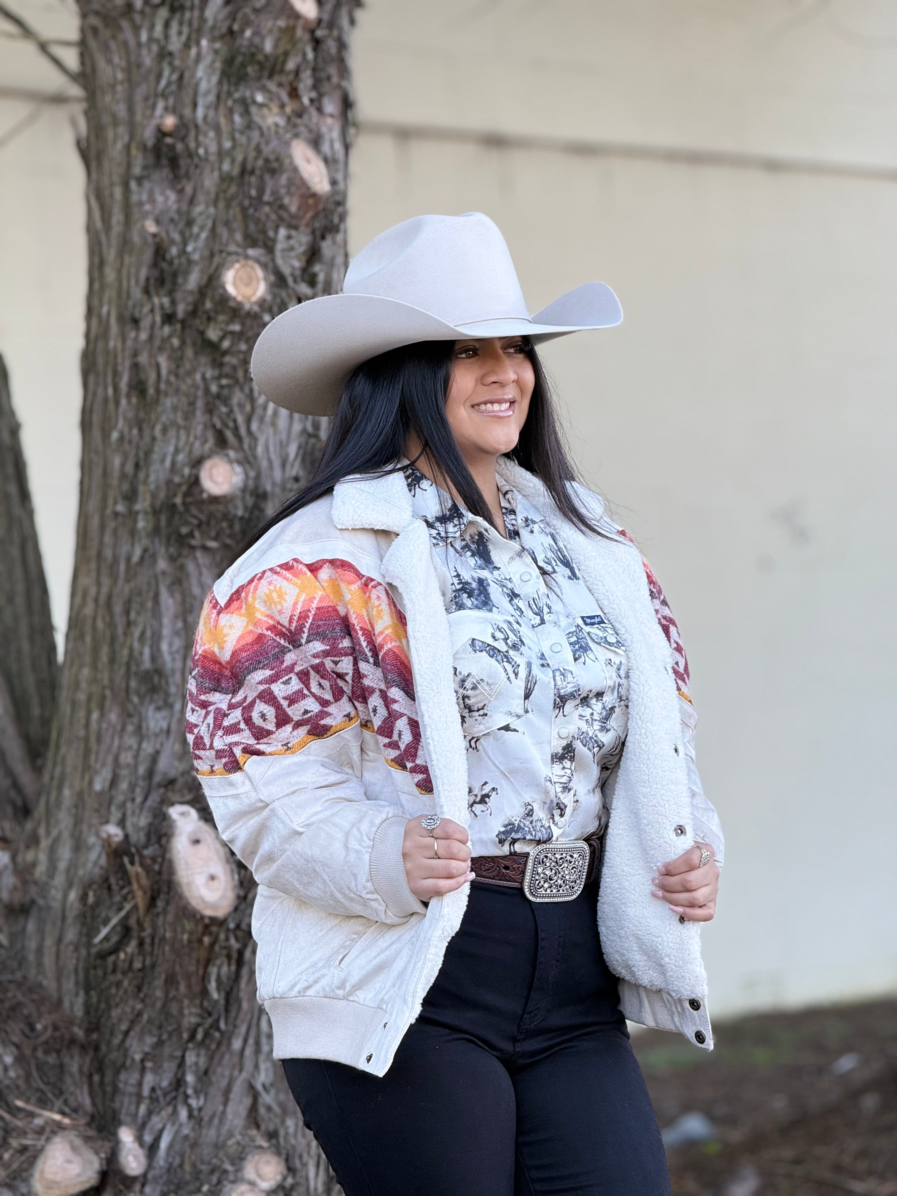 ROCK&ROLL NATURAL AZTEC BORDER JACKET