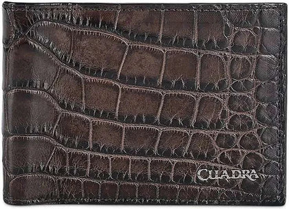 CUADRA MENS WALLET ALLIGATOR STUDS MOKA DU713
