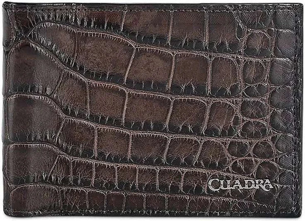 CUADRA CARTERA DE HOMBRE COCODRILO ESTOPEROS MOKA DU713