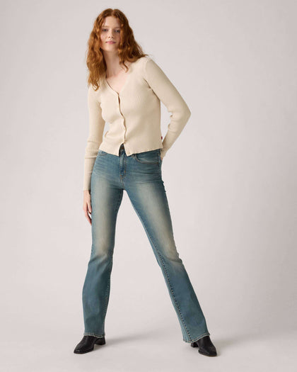 726 LEVI’S VAQUEROS DE MUJER DE TIRO ALTO CON CORTE ACAMPANADO STRETCH STELLAR - A34100124