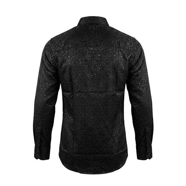 PLATINI MEN SHIRT LONG SLEEVE BLACK FPL11501 Laherradurawwnc.com