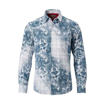 PLATINI MEN SHIRT LONG SLEEVE WHITE FPL11515