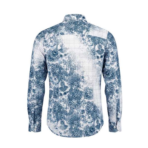PLATINI MEN SHIRT LONG SLEEVE WHITE FPL11515 Laherradurawwnc.com