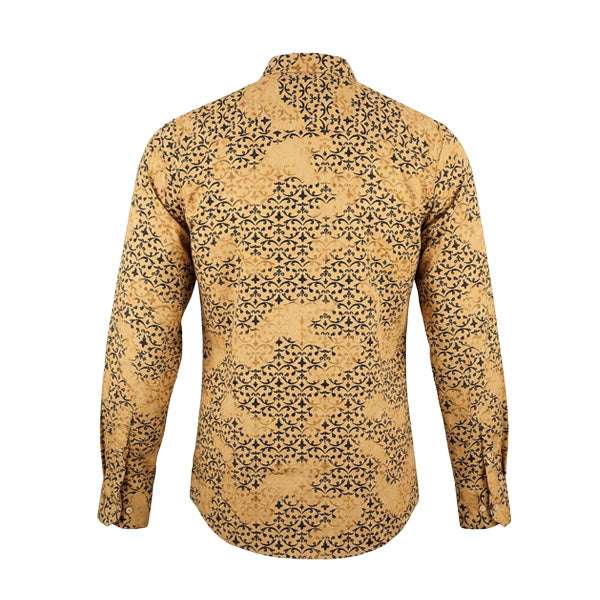 PLATINI MEN SHIRT LONG SLEEVE BEIGE FPL11503 Laherradurawwnc.com