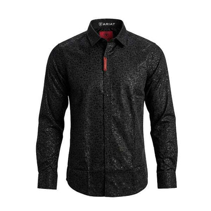PLATINI MEN SHIRT LONG SLEEVE BLACK FPL11501