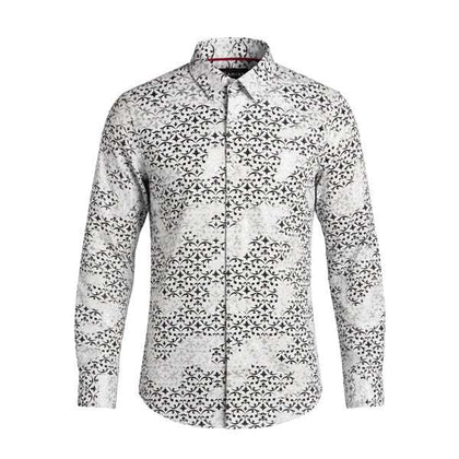 PLATINI MEN SHIRT LONG SLEEVE WHITE FPL11502